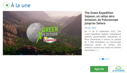 The Green Expedition Sojasun, un rallye zéro émission, du Futuroscope jusqu'au Sahara - AVERE FRANCE